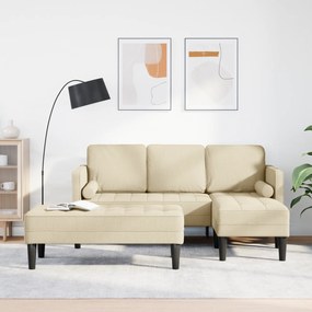 vidaXL Σετ Καναπέ 2 pcs Κρεμ 173 x 131 x 67 εκ ύφασμα