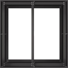 vidaXL Ζαρντινιέρα Μαύρη 80x80x80 εκ. από Χάλυβα