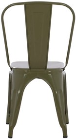 ΚΑΡΕΚΛΑ ΜΕΤΑΛΛΙΚΗ MELITA ΣΕ DARK OLIVE GREEN 43x50x82Y εκ. HM8641.03