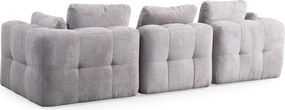 Corner Sofa Amaris 3 Seater With Pouffe - Light Grey Light Grey