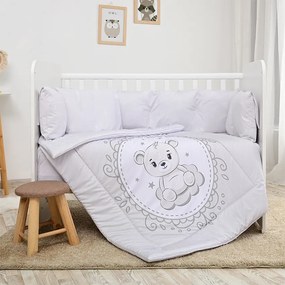 Σετ Προίκας Μωρού Για Κούνια 60x120cm  4τεμ. LILY  Little Bear Grey  20800145903 Lorelli