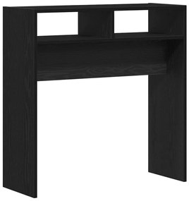 vidaXL Τραπέζι κονσόλας Μαύρη δρυς 78 x 30 x 80 εκ. Επεξεργασμένο ξύλο