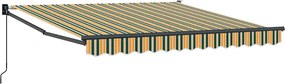 vidaXL Αναδιπλούμενη τέντα Πολύχρωμο 350 x 250 εκ