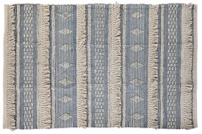 Χαλί DKD Home Decor 180 x 120 x 2 cm Μπλε βαμβάκι Λευκό Boho