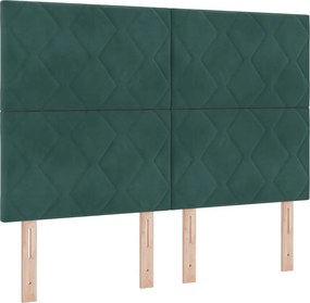 vidaXL Κεφαλάρι Σκούρο Πράσινο 160 cm Βελούδο