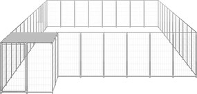 vidaXL Σπιτάκι Σκύλου Ασημί 30,25 μ² Ατσάλινο