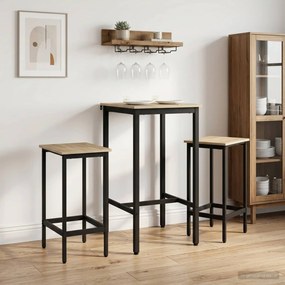 vidaXL Μπαρ σκαμπό 2 τμχ. Sonoma Δρυς 40 x 32 x 64 εκ