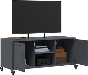 vidaXL Έπιπλο Τηλεόρασης Ανθρακί 100,5x39x43,5εκ. Ατσάλι