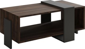 Τραπεζάκι Σαλονιού Καρυδί / Ανθρακί FRUA 90x49x40