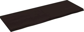 vidaXL Επιφάνεια Τραπεζιού Σκούρο Καφέ 140x50x(2-4)εκ Επεξ. Μασίφ Δρυς