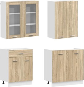 vidaXL Μονάδα κουζίνας LYON 8 pcs Sonoma Δρυς Επεξεργασμένο Ξύλο
