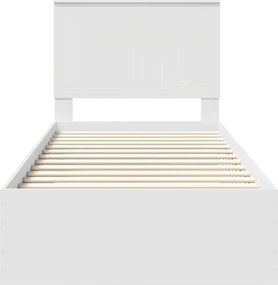 vidaXL Σκελετός Κρεβατιού Λευκό 90 x 190 cm Επεξεργασμένο ξύλο