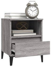 vidaXL Κομοδίνο Γκρι Sonoma 40x35x50 εκ.
