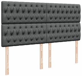 ΚΡΕΒΑΤΙ BOXSPRING ΜΕ ΣΤΡΩΜΑ ΣΚΟΥΡΟ ΓΚΡΙ 180X200 ΕΚ ΥΦΑΣΜΑΤΙΝ 3290575