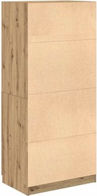 vidaXL Ντουλάπα Τεχνίτης Δρυς 80x52x180 εκ Επεξεργασμένο Ξύλο