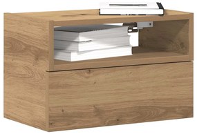 vidaXL Κομοδίνα Επιτοίχια 2 τεμ. Αρτισιανή Δρυς 45x26x28,5 εκ.