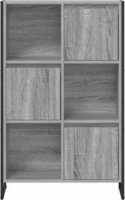 VidaXL Βιβλιοθήκη Γκρι Sonoma 68 x 30 x 108 cm Επεξεργασμένο Ξύλο