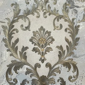 Διπλόφαρδη Ανάγλυφη  Ταπετσαρία Barock C283607 1.06m x 10.05m