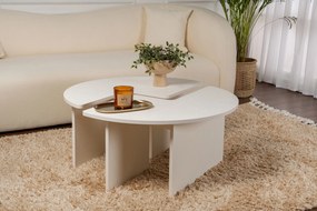 Coffee Table Moira - Wood White Wood White