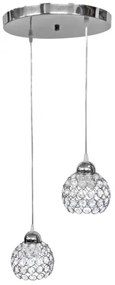 Φωτιστικό οροφής ''CAROLINA NEW'' chrome-νίκελ 2φωτο Φ15 Ε27