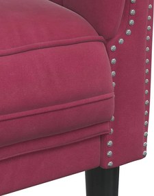 vidaXL Πολυθρόνα Σαλονιού Μπορντό Βελούδινη