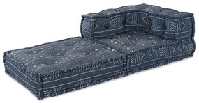 vidaXL Μοδι-γκα κουβερτούρα Indigo 70x70x54 Μάλλινο