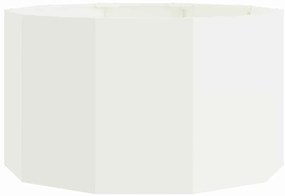 vidaXL Γλάστρα Λευκό 90 x 90 x 50 cm Ατσάλι