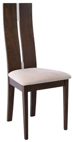 MILENO Καρέκλα Οξιά Καρυδί Burn Beech Ύφασμα Καφέ  46x47x103cm [-Καρυδί/Καφέ-] [-Ξύλο/Ύφασμα-] Ε7675
