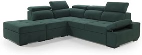 Γωνιακός καναπές κρεβάτι Amelia με αποθηκευτικό χώρο, πράσινο 280x253x85cm αριστερή γωνία - AME-TED-23