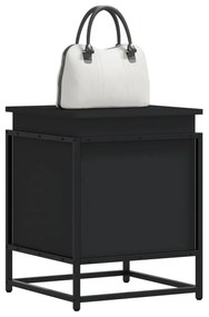 Κουτί Αποθήκευσης με Καπάκι Μαύρο 40x40x51,5 εκ. Επεξ. Ξύλο