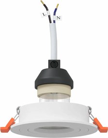 vidaXL Σποτ 6 pcs Λευκό 9 x 9 x 2 εκ. Αλουμίνιο