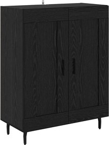 vidaXL Highboard 2 pcs Μαύρη Οξυά Επεξεργασμένο ξύλο