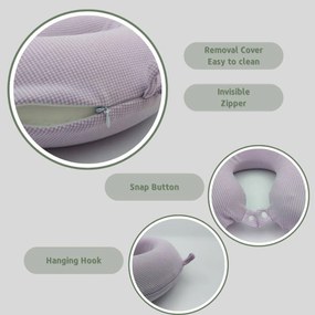 Μαξιλαράκι Ταξιδίου Memory Foam Σχήμα Πέταλο - Μωβ