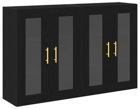 vidaXL Τοίχου Ντουλάπες 2 τεμ Μαύρη Δρυς 69,5x34x90 εκ Επεξεργασμένο Ξύλο