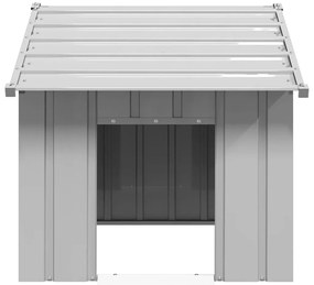 vidaXL Σπιτάκι σκύλου με οροφή 83x130x85 cm Γαλβανισμένος χάλυβας