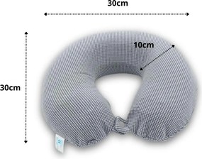 Μαξιλαράκι Ταξιδίου Memory Foam Σχήμα Πέταλο - Γκρι