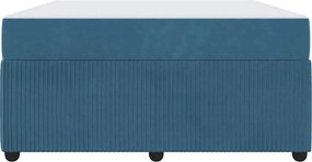 vidaXL Σκελετός Κρεβατιού με στρώμα Μπλε 140 x 200 cm ύφασμα
