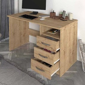 Γραφείο εργασίας Eldoris Megapap χρώμα sapphire oak 120x60x75εκ.