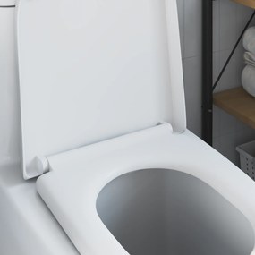 vidaXL Καθίσμα Τουαλέτας Γρήγορων Απελευθέρωσης με Μαλακή Κλείδωση Duroplast Λευκό