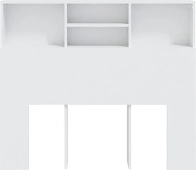 vidaXL Κεφαλάρι Με Αποθηκευτικό Χώρο Λευκό 120 x 19 x 103,5 εκ.