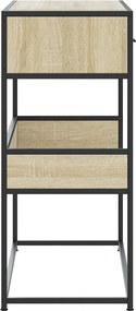 vidaXL Τραπέζι Κονσόλα Sonoma Δρυς 90x35x80 εκ. Επεξεργασμένο Ξύλο