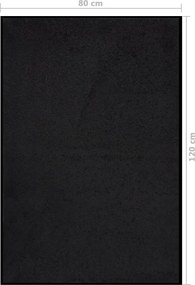 vidaXL Πατάκι Εισόδου Μαύρο 80 x 120 εκ.