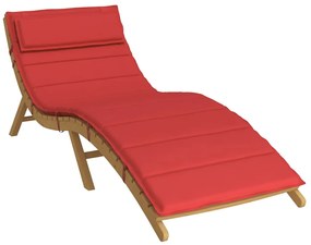 vidaXL Μαξιλάρι Ξαπλώστρας Κόκκινο 180x60x4 εκ. από Ύφασμα Oxford