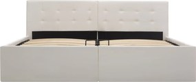 vidaXL Πλαίσιο Κρεβατιού με Αποθηκ. Χώρο Λευκό 160x200 εκ. Συνθ. Δέρμα