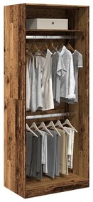 Ντουλάπα Όψη Παλαιού Ξύλου 80x50x200 εκ. από Επεξεργασμένο Ξύλο