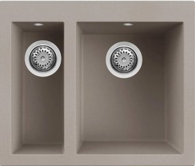 Elleci Quadra 150 - Νεροχύτης Κουζίνας Γρανίτη 59x50 - Tortora