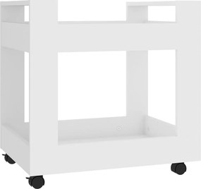 vidaXL Τρόλεϊ Γραφείου Λευκό 60x45x60 εκ. από Επεξεργασμένο Ξύλο