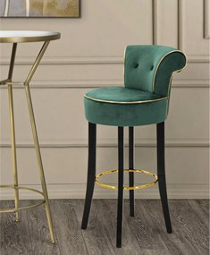 Σκαμπό Μπαρ Πράσινο LUXY 48x46x96