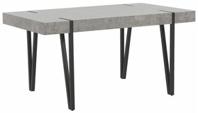 Τραπέζι Berwyn 691, Γκρι, 75x90x150cm, 40 kg, Ινοσανίδες μέσης πυκνότητας, Μέταλλο | Epipla1.gr