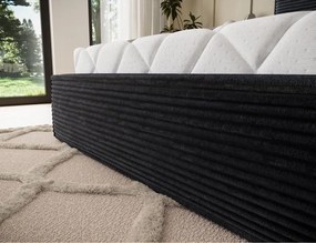 Επενδυμένο κρεβάτι Milora-Μαύρο-160 x 200